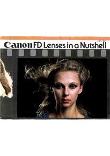 Canon FD Lenses manual. Camera Instructions.